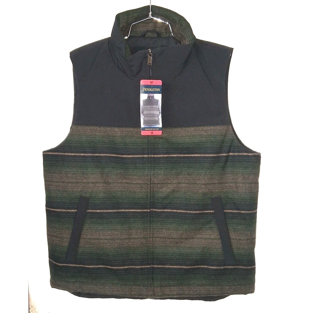 NWT Pendleton Vest Men's Medium Southwestern Wool Polyester Full Zip Sleeveless